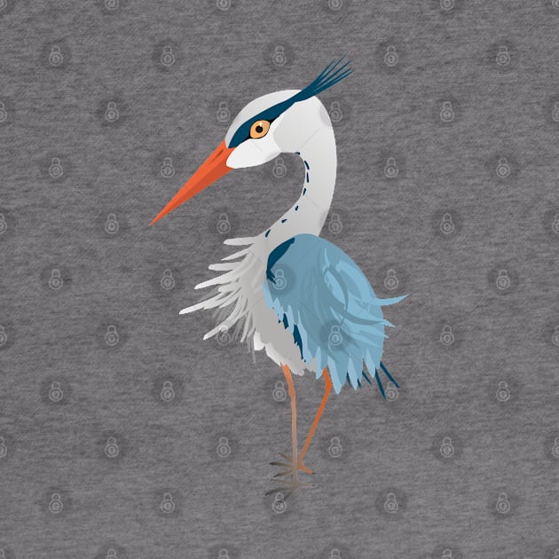 Cute blue heron by Bwiselizzy